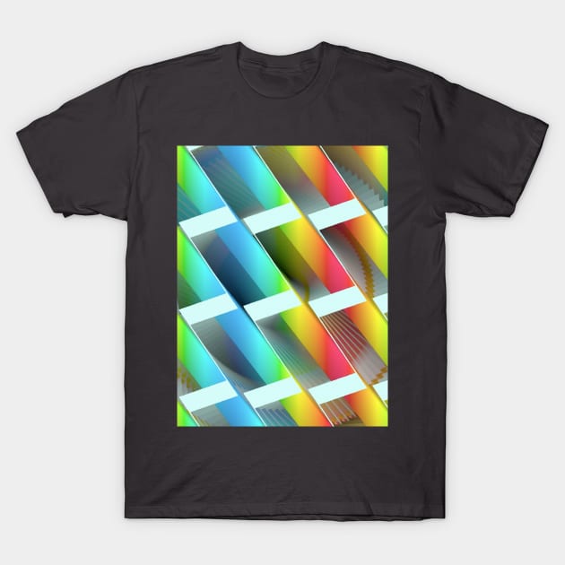 Geometric Futures #3 - Repeat Pattern Modular Synth Art T-Shirt by DankFutura